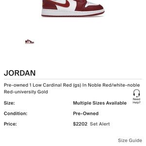 Cardinal red low top ( gs)